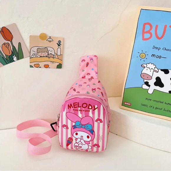Adorable Kawaii Sanrio Children's Chest Bag - Tiny Backpack - Picture 6 of 15